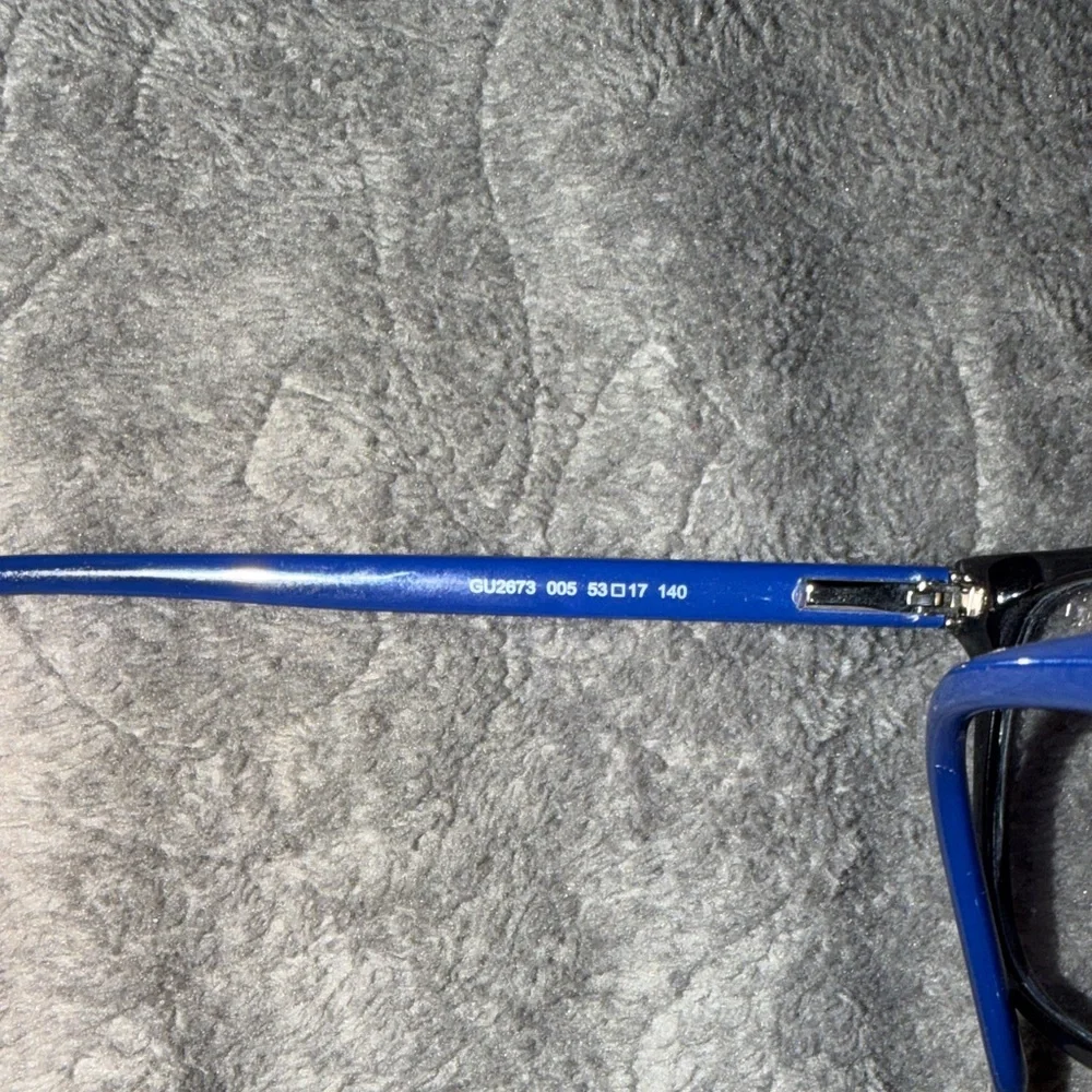Guess Eyeglasses with Black Frame and Blue Accents
